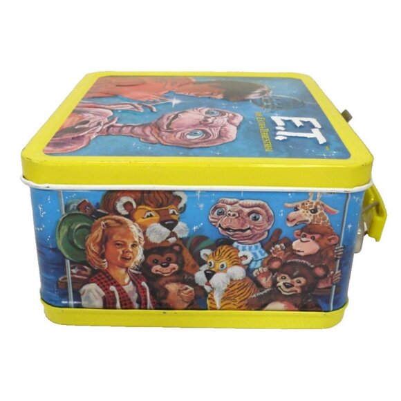 Vintage ET The Extraterrestrial metal lunch box 7 x 8 x 4" ALADDIN 1982 - Picture 7 of 7